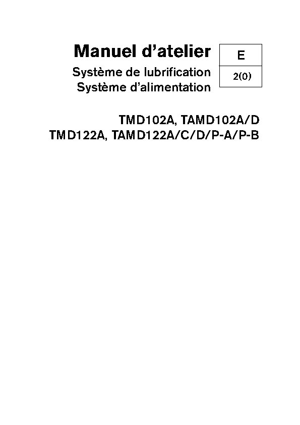7739954 M.ATELIER D102-D122 Systéme Lubrification et Alimentation